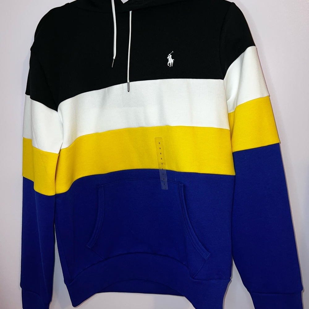 Polo Ralph Lauren Men’s Color Block Double Knit Hoodie - Picture 2 of 7